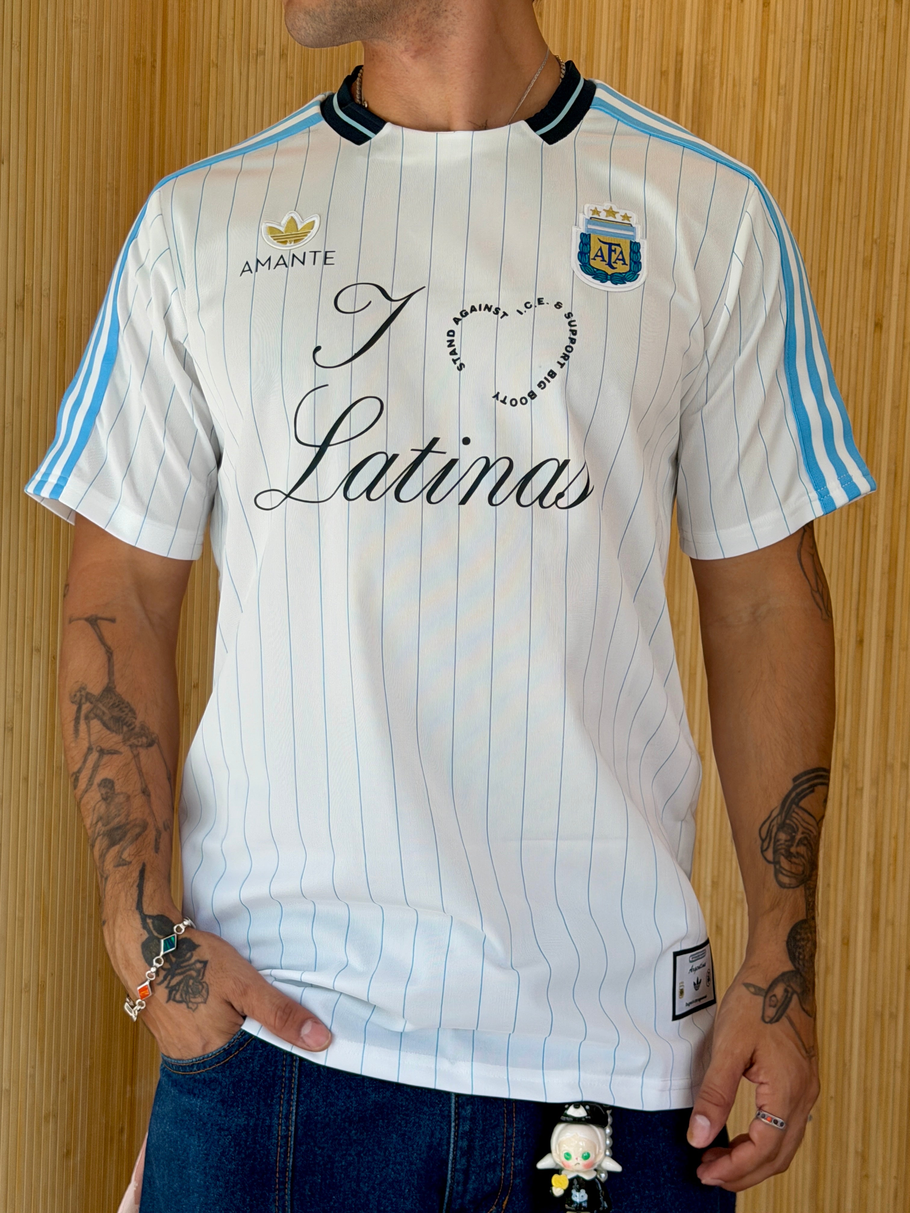 I <3 LATINAS JERSEY - ARGENTINA RETRO WHITE L