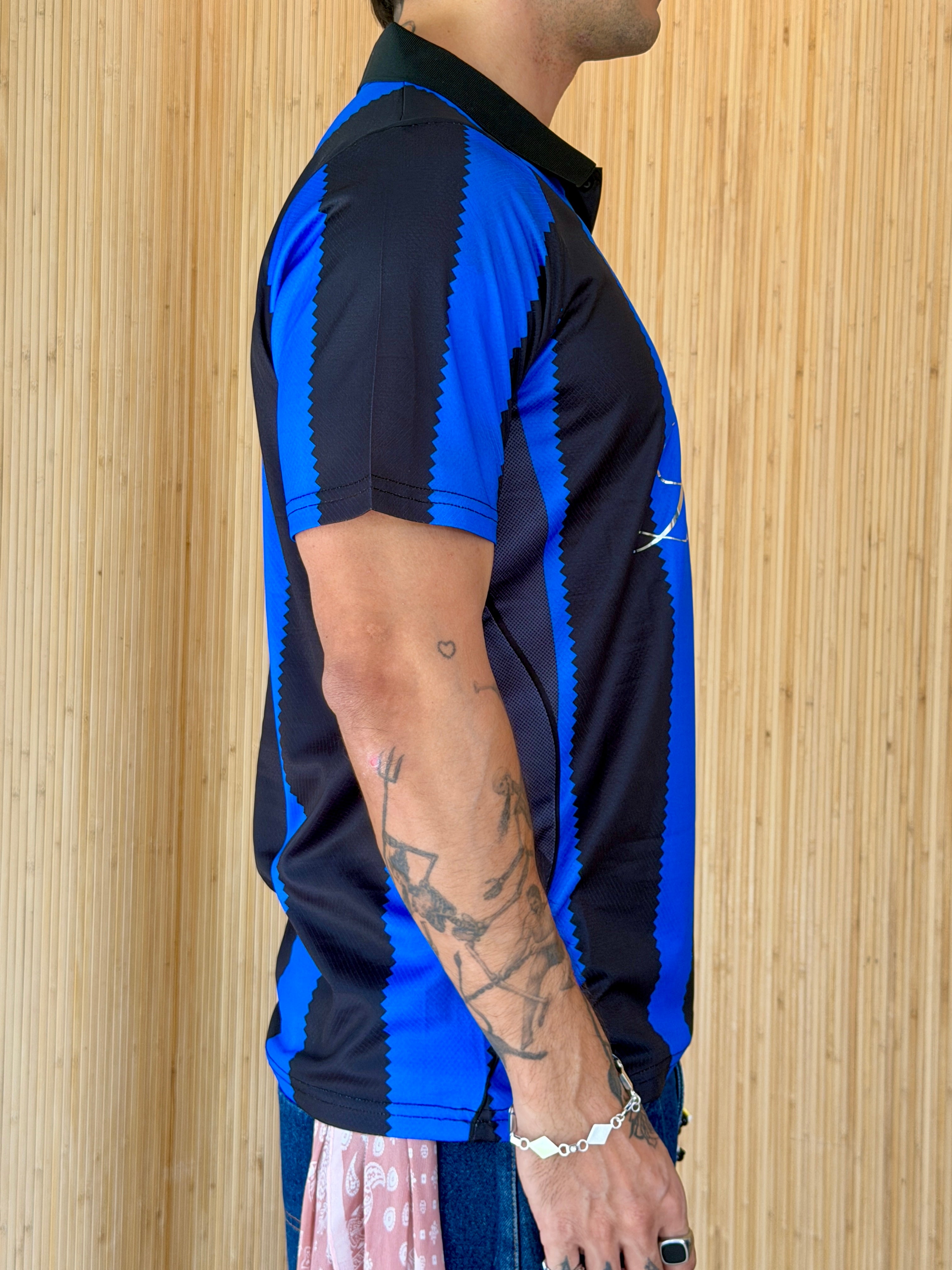 I <3 LATINAS JERSEY - BLACK & BLUE CHROME XL