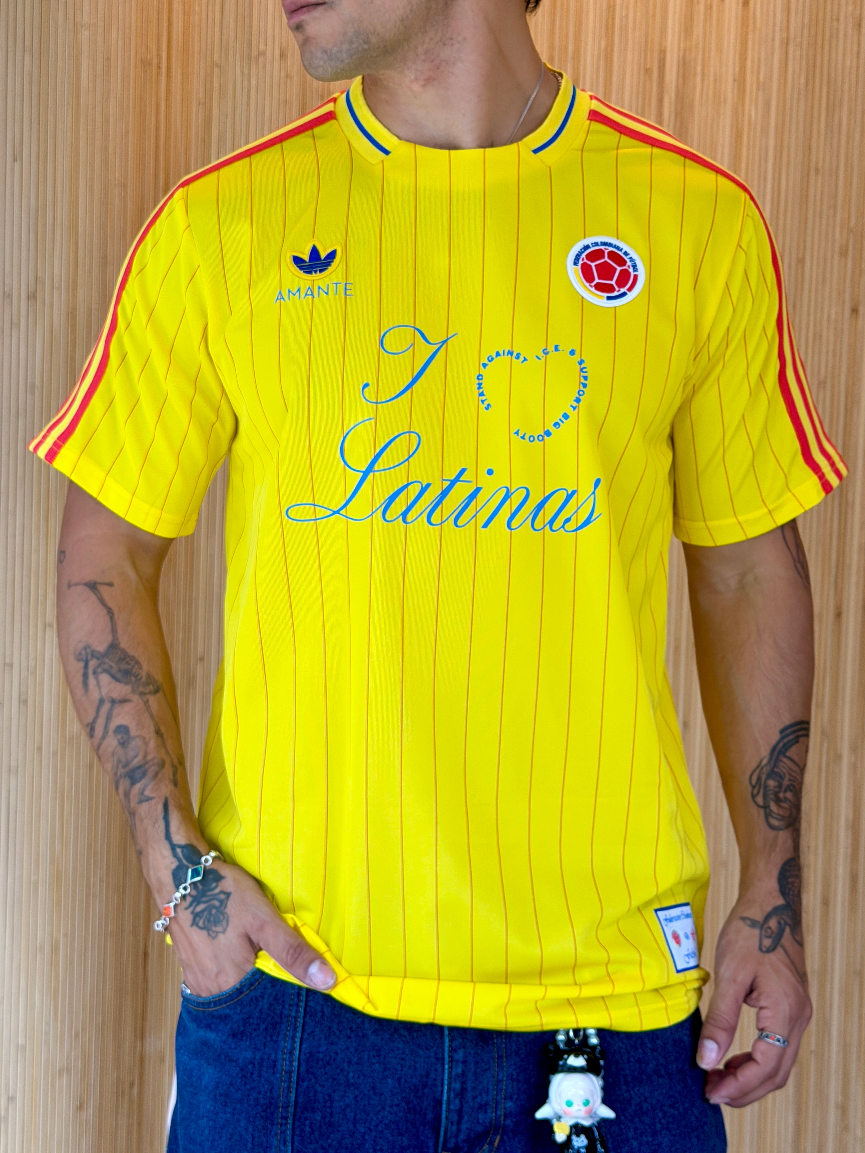 I <3 LATINAS JERSEY - COLOMBIA RETRO YELLOW L