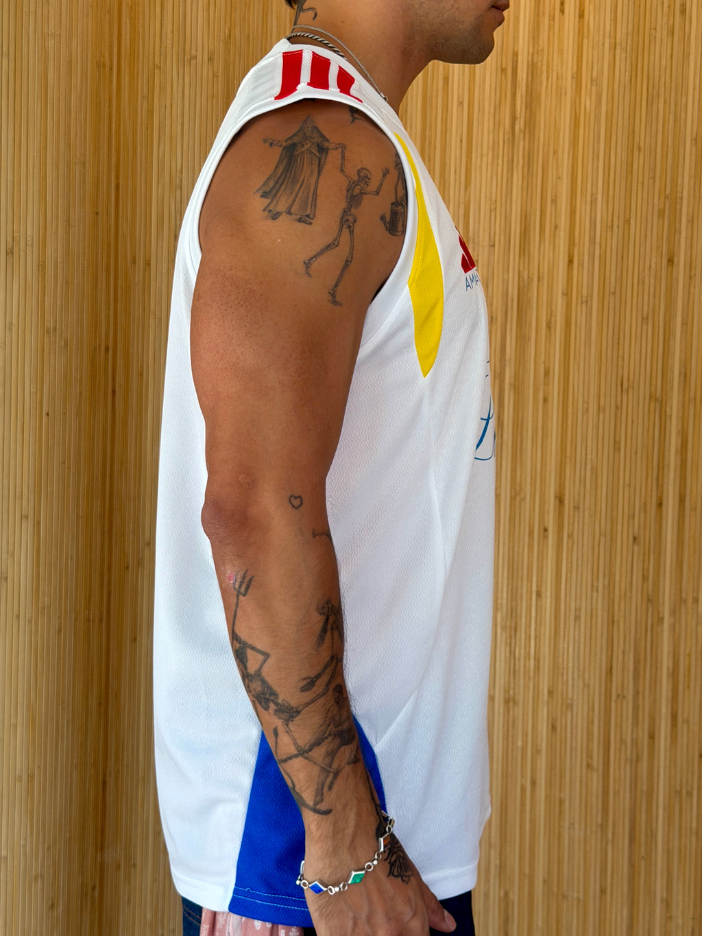 I <3 LATINAS JERSEY - COLOMBIA SLEEVELESS WHITE XL