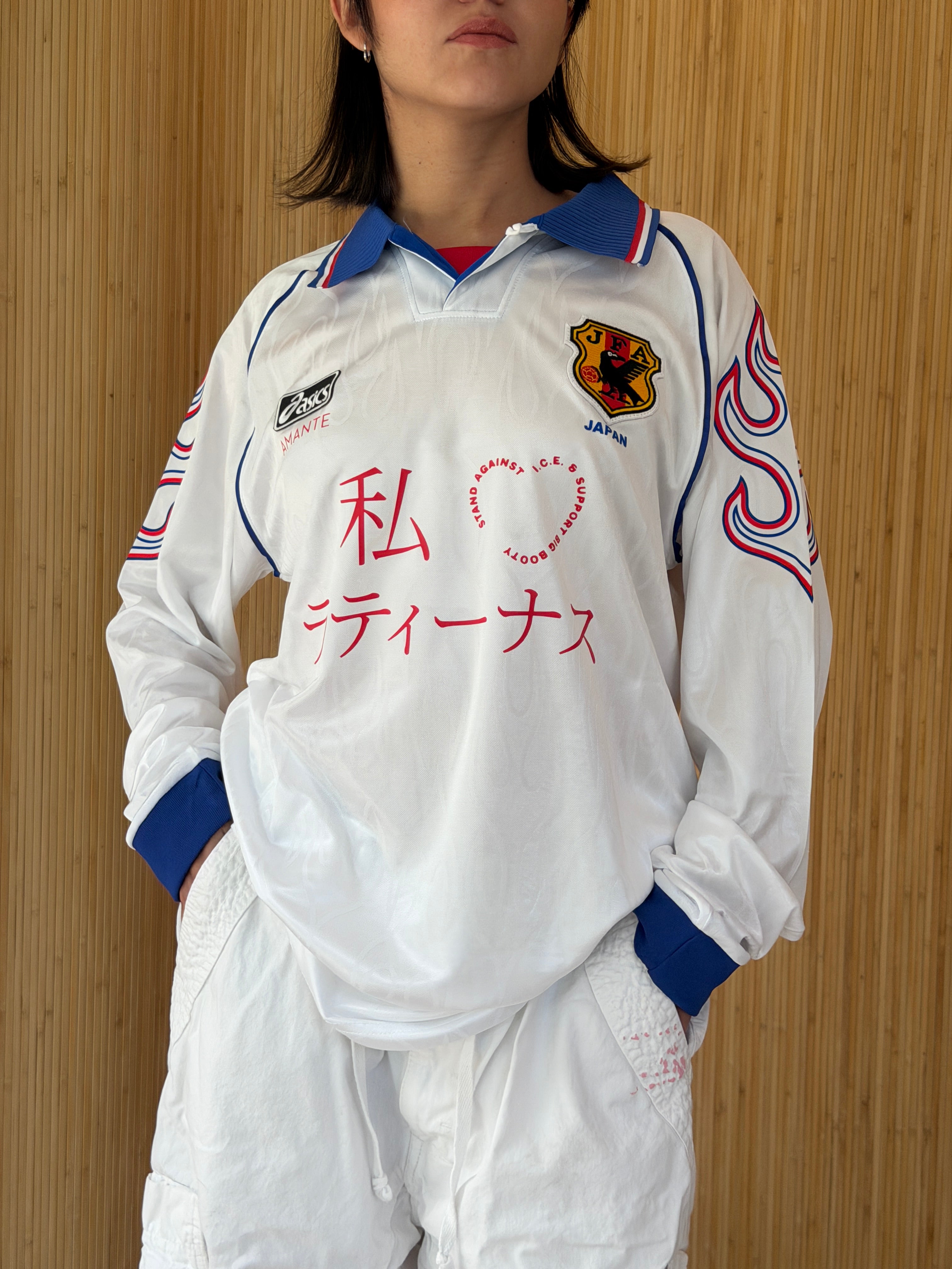 I <3 LATINAS JERSEY - JAPAN ASICS 98' WHITE L