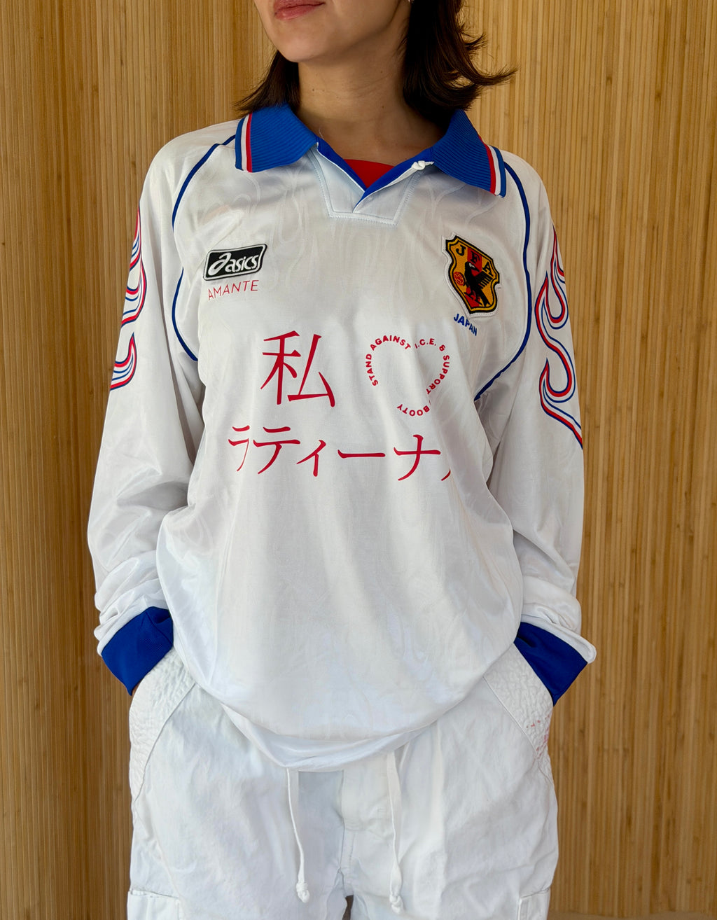 I <3 LATINAS JERSEY - JAPAN ASICS 98' WHITE L