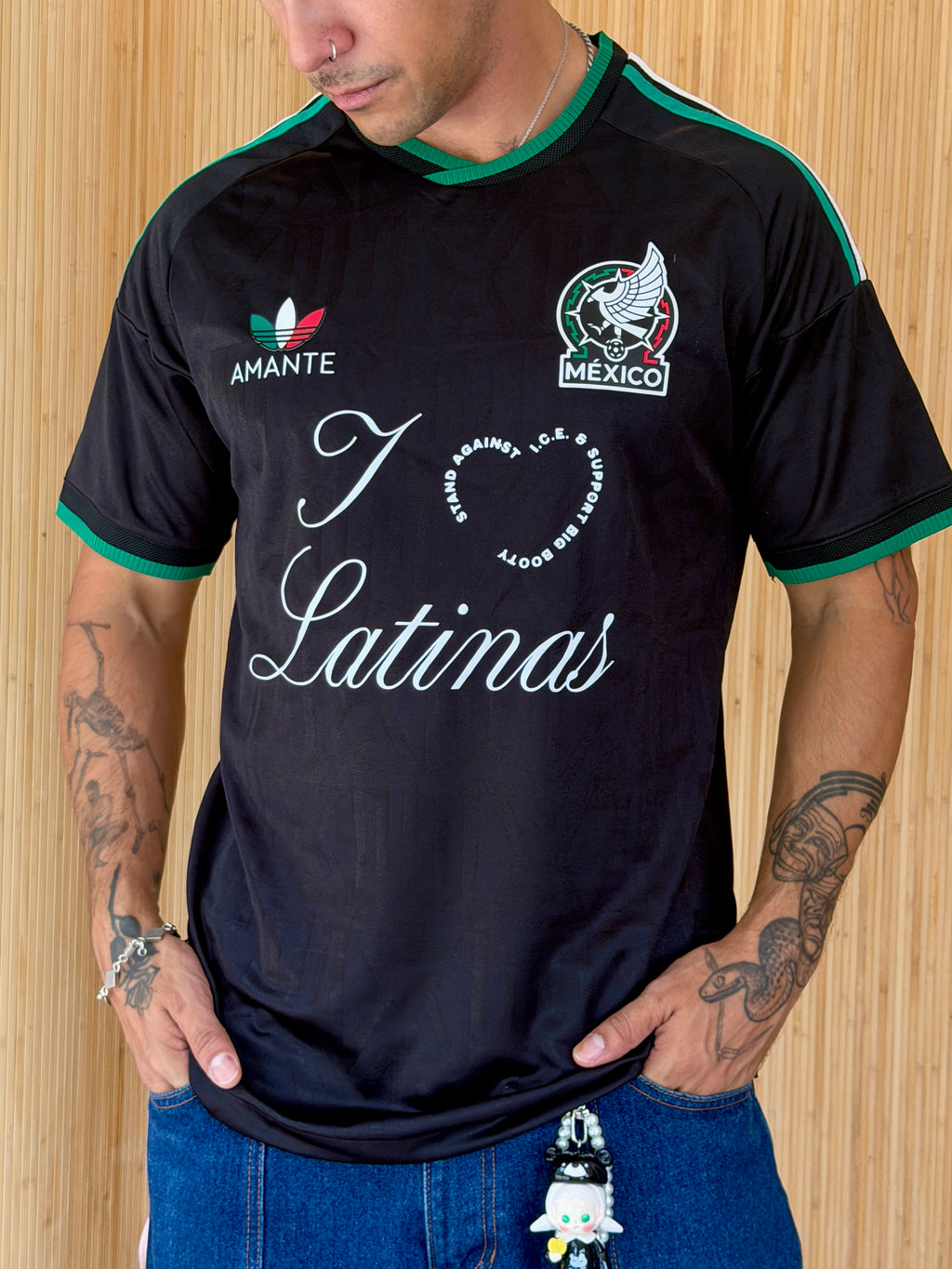 I <3 LATINAS JERSEY - MEXICO WORLD BLACK WHITE