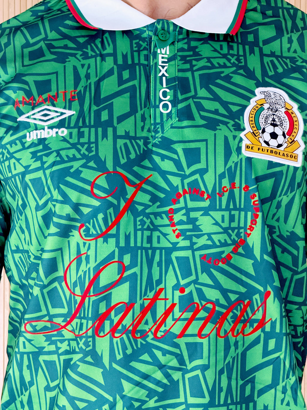 I <3 LATINAS JERSEY - MEXICO WORLD CUP 94 UMBRO L