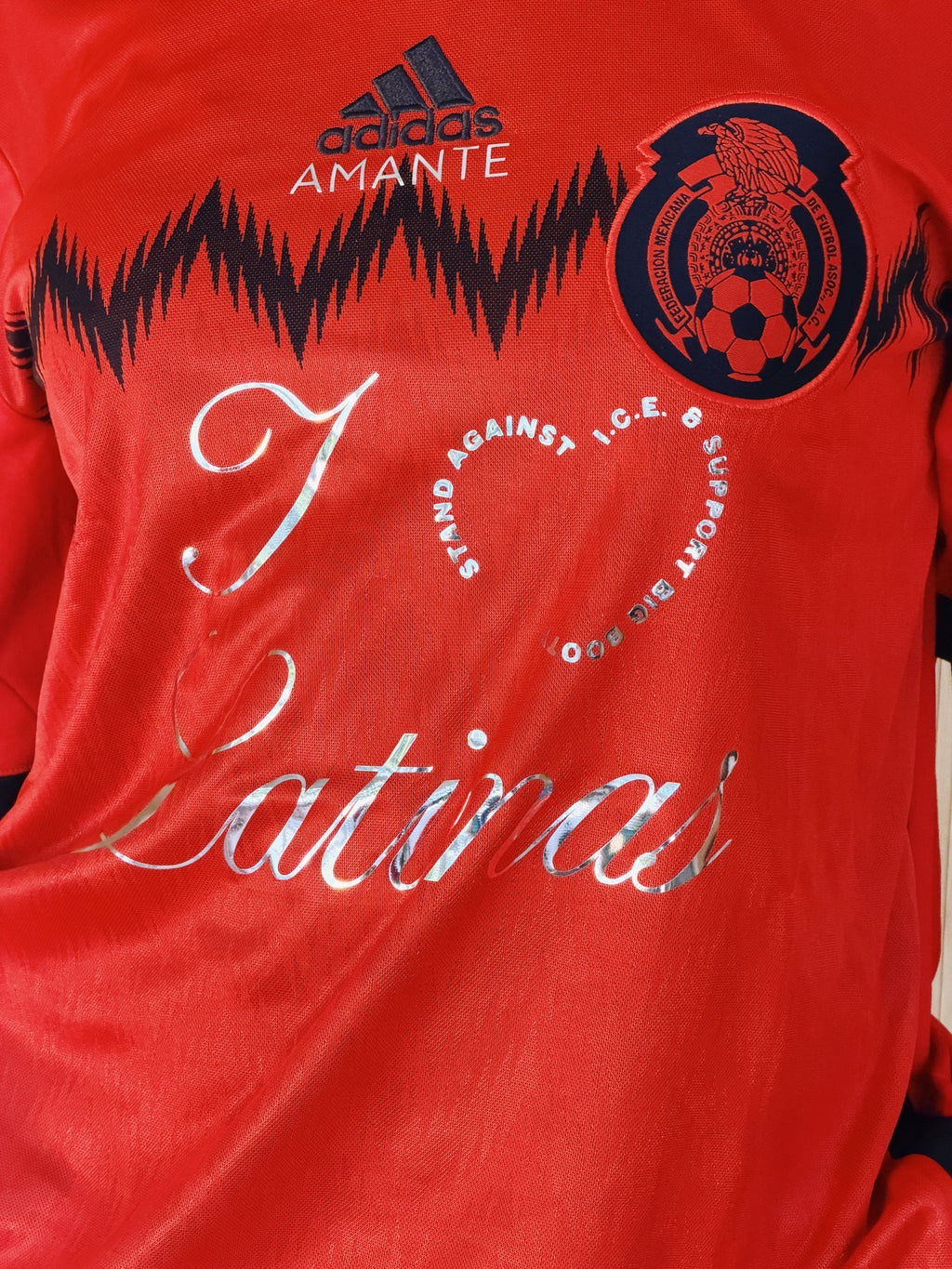 I <3 LATINAS JERSEY - RETRO RED MEXICO ADIDAS M