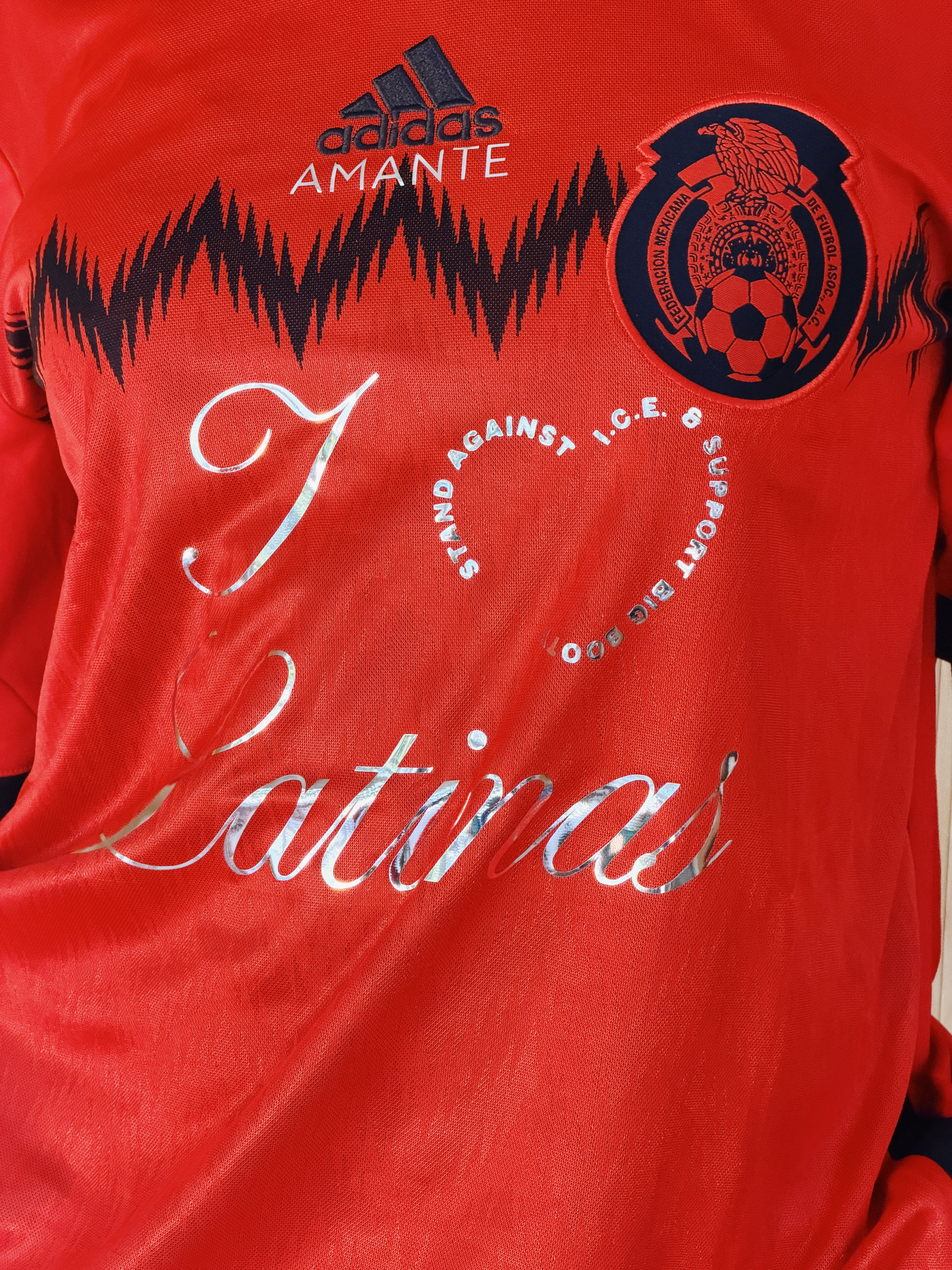 I <3 LATINAS JERSEY - RETRO RED MEXICO ADIDAS M