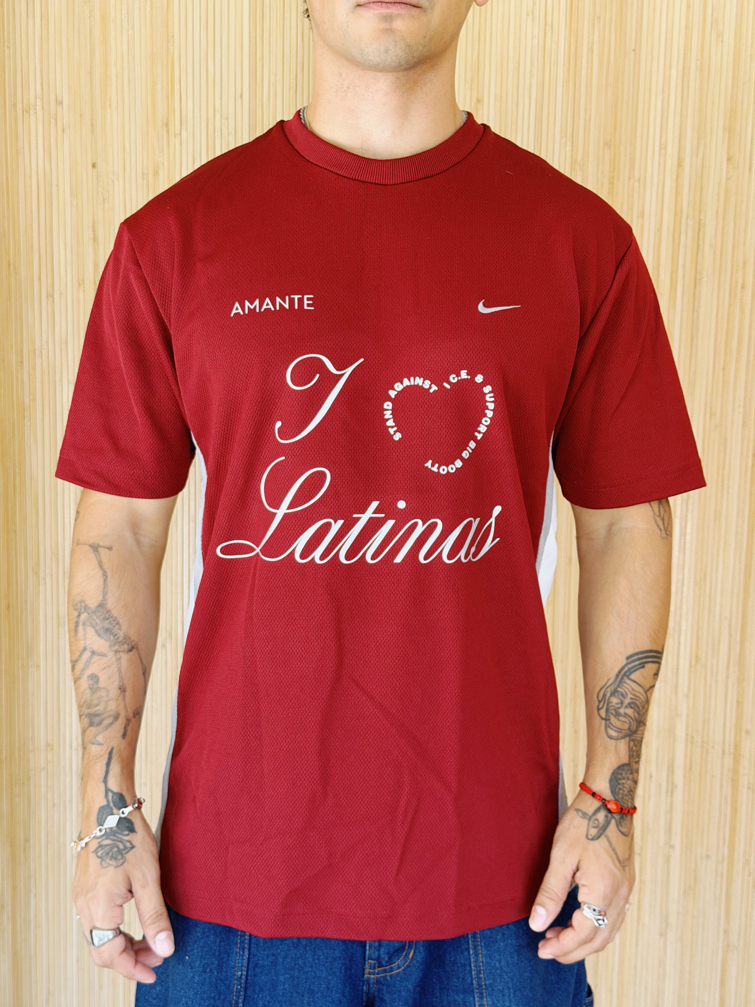 I <3 LATINAS JERSEY - VINTAGE MAROON NIKE L
