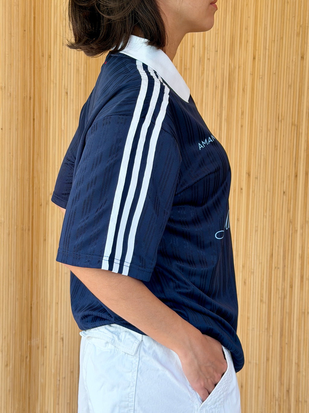 I <3 LATINAS JERSEY - VINTAGE ADIDAS BLUE L